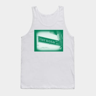 Hermosa Avenue AQUA FLORESCENT ICE, Long Beach, CA by Mistah Wilson Tank Top